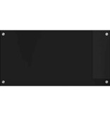 VidaXL Keuken Achterwand Zwart 80 x 40 x 0.8 cm gehard glas