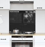 VidaXL Keuken Achterwand Zwart 70 x 60 x 0.8 cm gehard glas