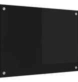 VidaXL Keuken Achterwand Zwart 70 x 50 x 0.8 cm gehard glas