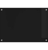 VidaXL Keuken Achterwand Zwart 70 x 50 x 0.8 cm gehard glas