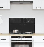 VidaXL Keuken Achterwand Zwart 70 x 40 x 0,8 cm gehard glas
