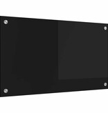 VidaXL Keuken Achterwand Zwart 70 x 40 x 0,8 cm gehard glas