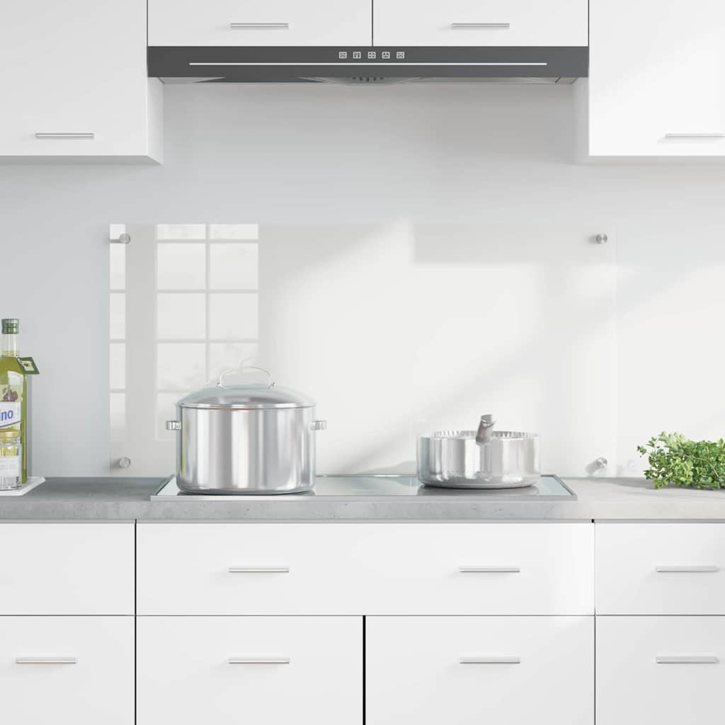 VidaXL Keuken Achterwand Doorzichtig 100 x 50 x 0,8 cm gehard glas