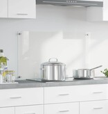 VidaXL Keuken Achterwand Doorzichtig 90 x 50 x 0.8 cm gehard glas