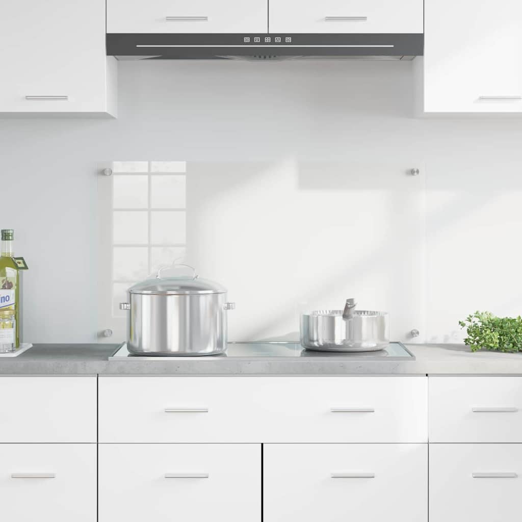 VidaXL Keuken Achterwand Doorzichtig 90 x 50 x 0.8 cm gehard glas
