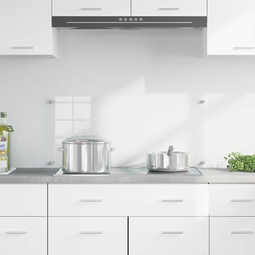 VidaXL Keuken Achterwand Doorzichtig 90 x 40 x 0,8 cm gehard glas