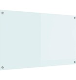 VidaXL Keuken Achterwand Wit 100 x 60 x 0,8 cm gehard glas