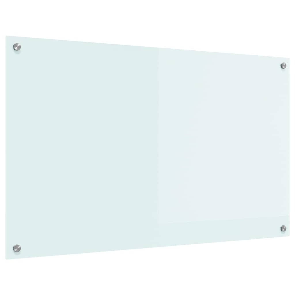 VidaXL Keuken Achterwand Wit 100 x 60 x 0,8 cm gehard glas