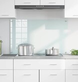 VidaXL Keuken Achterwand Wit 100 x 60 x 0,8 cm gehard glas