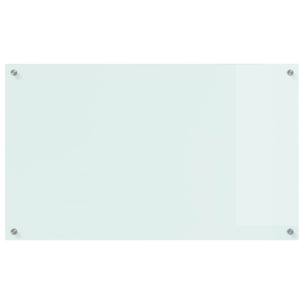 VidaXL Keuken Achterwand Wit 100 x 60 x 0,8 cm gehard glas