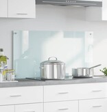 VidaXL Keuken Achterwand Wit 100 x 50 x 0,8 cm gehard glas
