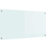 VidaXL Keuken Achterwand Wit 100 x 50 x 0,8 cm gehard glas