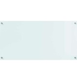 VidaXL Keuken Achterwand Wit 100 x 50 x 0,8 cm gehard glas