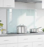 VidaXL Keuken Achterwand Wit 90 x 60 x 0.8 cm gehard glas