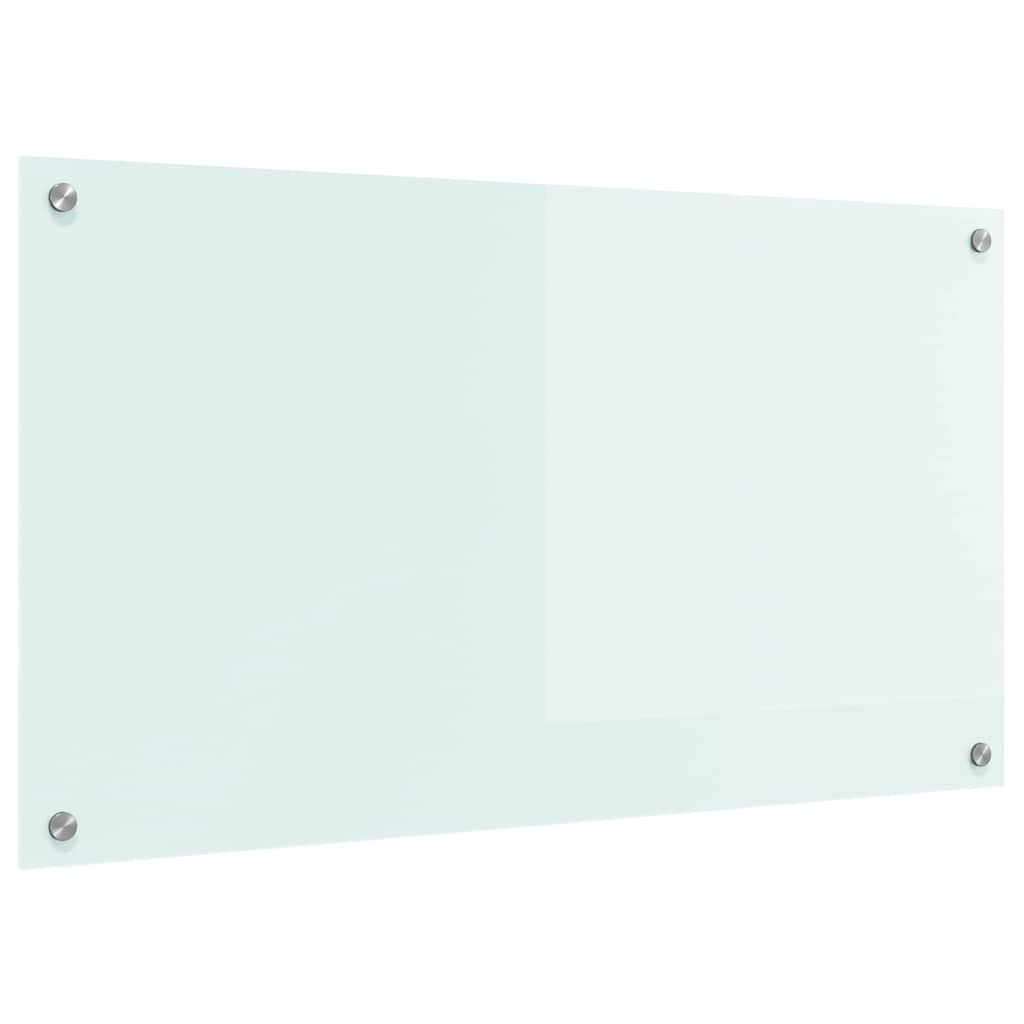 VidaXL Keuken Achterwand Wit 90 x 50 x 0.8 cm gehard glas