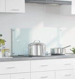 VidaXL Keuken Achterwand Wit 90 x 40 x 0,8 cm gehard glas