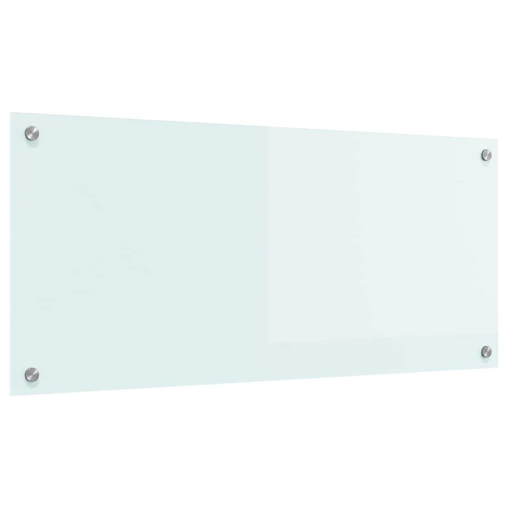 VidaXL Keuken Achterwand Wit 90 x 40 x 0,8 cm gehard glas