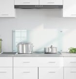 VidaXL Keuken Achterwand Wit 90 x 40 x 0,8 cm gehard glas