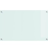 VidaXL Keuken Achterwand Wit 80 x 50 x 0.8 cm gehard glas