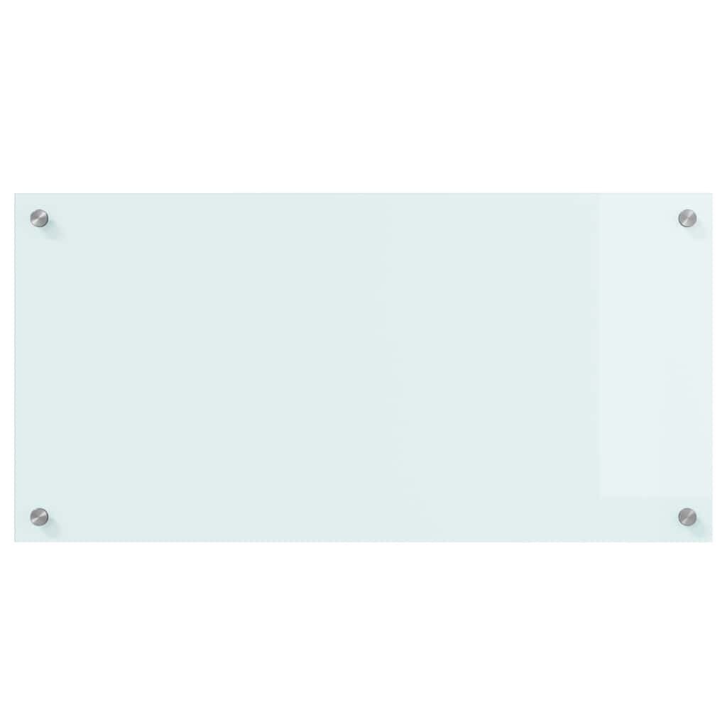 VidaXL Keuken Achterwand Wit 80 x 40 x 0.8 cm gehard glas