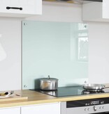 VidaXL Keuken Achterwand Wit 70 x 60 x 0.8 cm gehard glas