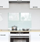 VidaXL Keuken Achterwand Wit 70 x 50 x 0.8 cm gehard glas