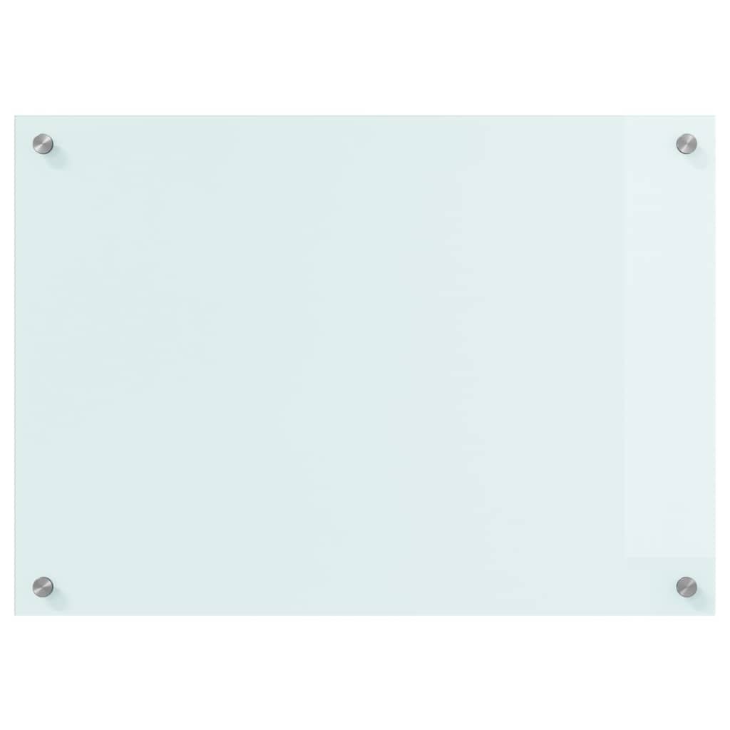 VidaXL Keuken Achterwand Wit 70 x 50 x 0.8 cm gehard glas