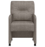 VidaXL Eetstoelen met wielen 2 pcs Grijs 57 x 67 x 95 cm Kunstleer