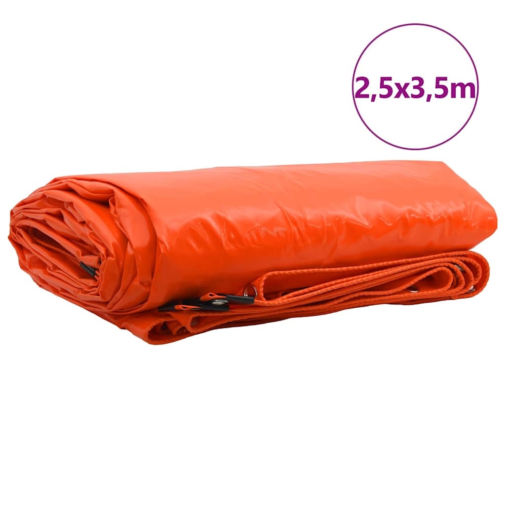 VidaXL Zeil 650g / m² Oranje 2,5 x 3,5 m Canvas met PVC-coating