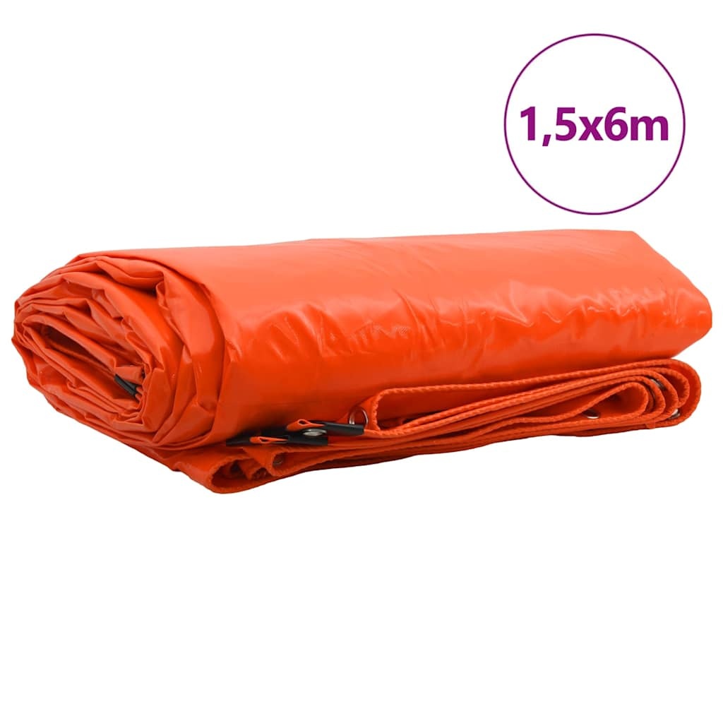 VidaXL Zeil 650g / m² Oranje 1,5 x 6 m Canvas met PVC-coating
