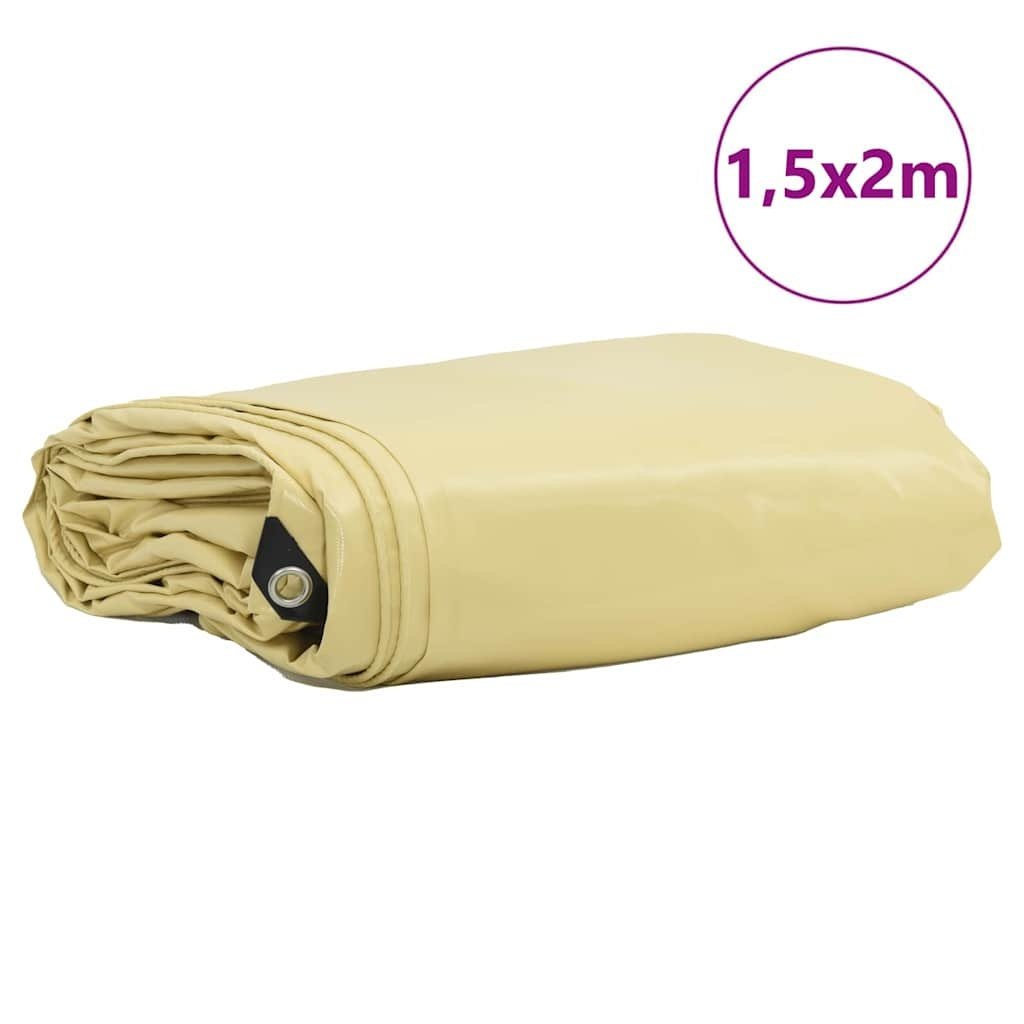 VidaXL Zeil 650g / m² Beige 1,5 x 2 m Canvas met PVC-coating
