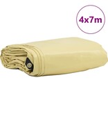 VidaXL Zeil 650g / m² Beige 4 x 7 m Canvas met PVC-coating
