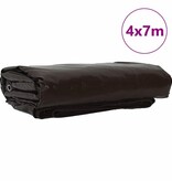 VidaXL Zeil 650g / m² Bruin 4 x 7 m Canvas met PVC-coating
