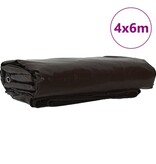 VidaXL Zeil 650g / m² Bruin 4 x 6 m Canvas met PVC-coating