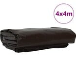 VidaXL Zeil 650g / m² Bruin 4 x 4 m Canvas met PVC-coating