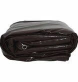 VidaXL Zeil 650g / m² Bruin 4 x 4 m Canvas met PVC-coating