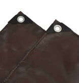 VidaXL Zeil 650g / m² Bruin 4 x 4 m Canvas met PVC-coating