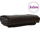 VidaXL Zeil 650g / m² Bruin 3 x 5 m Canvas met PVC-coating