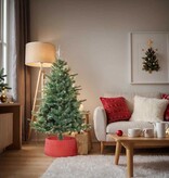 VidaXL Kerstboomrok Rood Ø 65 x 23 cm Kunststof