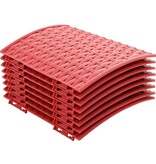 VidaXL Kerstboomrok Rood Ø 65 x 23 cm Kunststof