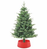 VidaXL Kerstboomrok Rood Ø 65 x 23 cm Kunststof