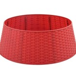 VidaXL Kerstboomrok Rood Ø 65 x 23 cm Kunststof