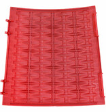 VidaXL Kerstboomrok Rood Ø 65 x 23 cm Kunststof