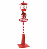 VidaXL Kerststraatlamp met lantaarn Rood 40,5x40,5x180cm Kunststof