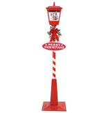 VidaXL Kerststraatlamp met lantaarn Rood 40,5x40,5x180cm Kunststof