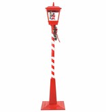 VidaXL Kerststraatlamp met lantaarn Rood 40,5x40,5x180cm Kunststof