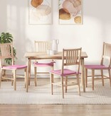 VidaXL Zitkussens 4 pcs Roze 40 x 40 x 3 cm Stof