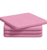 VidaXL Zitkussens 4 pcs Roze 40 x 40 x 3 cm Stof