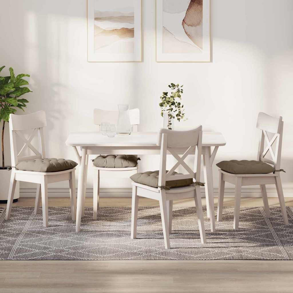 VidaXL Zitkussens 4 pcs Taupe 40 x 40 x 6 cm Microfibre