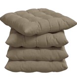 VidaXL Zitkussens 4 pcs Taupe 40 x 40 x 6 cm Microfibre